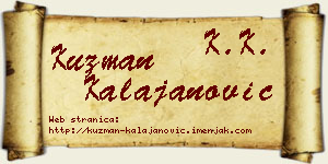 Kuzman Kalajanović vizit kartica